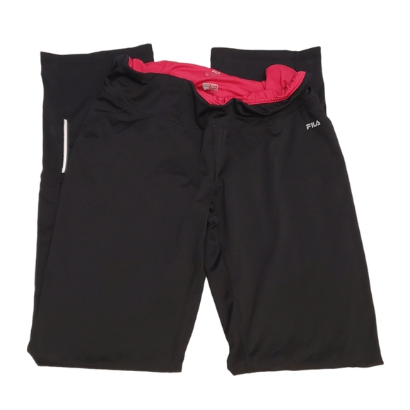 Fila Pants - Fila Wide Straight Leg Yoga Track Pants